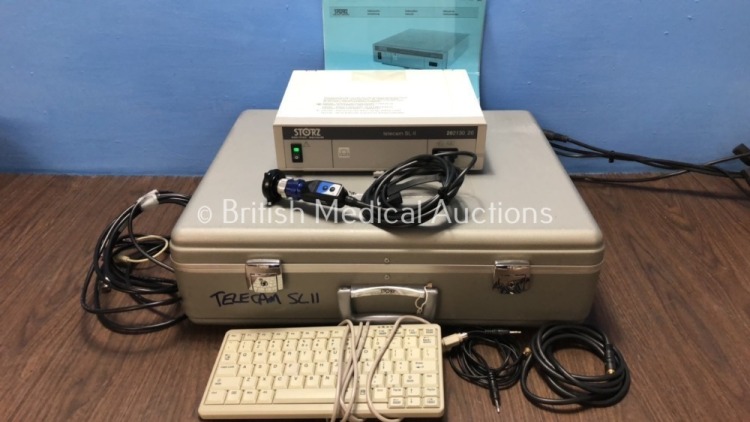 Job Lot Including 1 x Karl Storz Endoscope 202130 20 telecam SL II Camera Control Unit in Carry Case with 1 x Storz Telecam 20212030 Pal Camera, Keybo