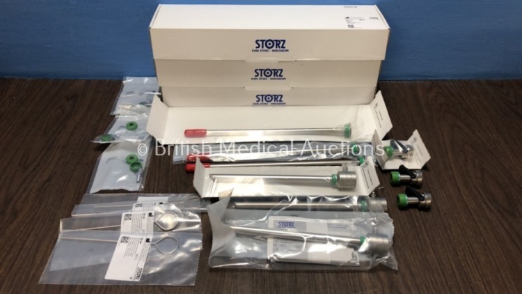 Job Lot Including 3 x Storz 62103 CL Trocars, 3 x Storz 62103 H3 Cannula and 3 x Storz 30103 M1 Multifunctional Valves