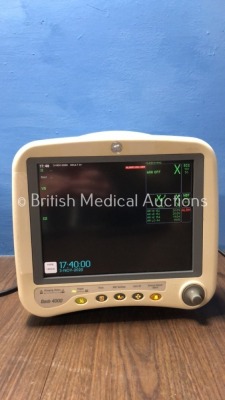 2 x GE Dash 4000 Patient Monitor Including ECG, NBP, CO2, BP1, BP2, SpO2 and Temp/co Options with 2 x GE SM 201-6 Batteries (Both Power Up) - 4