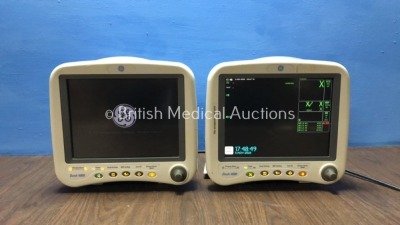 1 x GE Dash 4000 Patient Monitor Including ECG, NBP, CO2, BP1, BP2, SpO2 and Temp/co Options, 1 x GE Dash 4000 Patient Monitor Including ECG, NBP, CO2