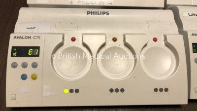 4 x Philips Avalon CTS Fetal Transducer Systems (All Power Up, 1 with Error) - 3
