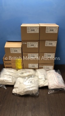 Job Lot of Patient Monitoring Cables Including Tanacore Ref TUK-U533-01XP Adhesive Textile SpO2 Disposable Sensors and Philips Ref 865244 Remote Contr