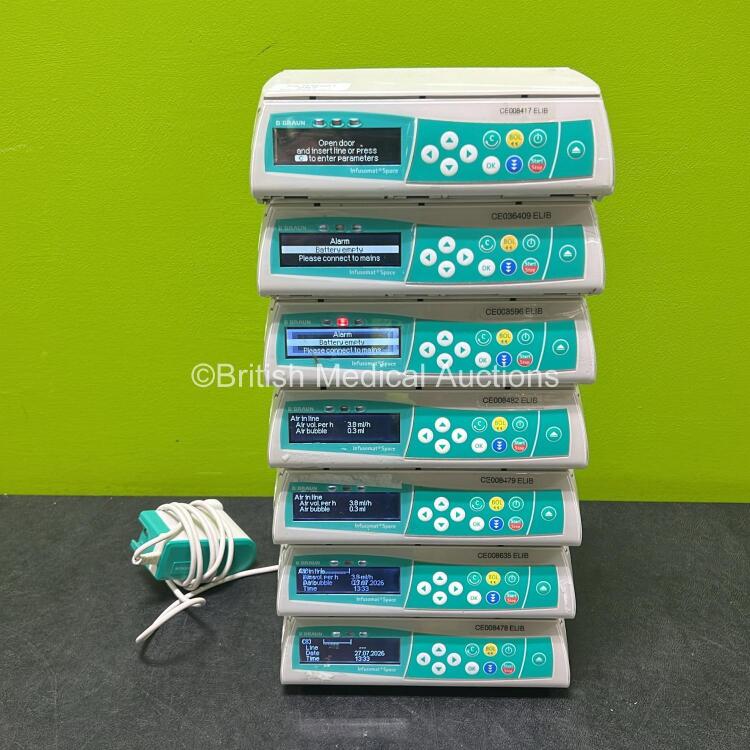 7 x B.Braun Infusomat Space Infusion Pumps Including 7 x NiMH
