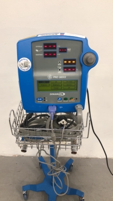 GE Dinamap Pro 300V2 Patient Monitor on Stand with 1 x SpO2 Finger Sensor and 1 x BP Hose (Powers Up) - 2