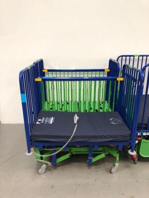 3 x Sidhil Inspiration Electric Infant Cots with 2 x Mattresses and 3 x Controllers (All Power Up-Missing 1 x Side Rail-See Photos) - 3