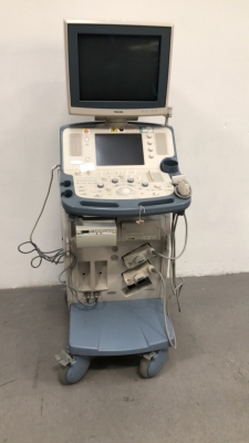 Toshiba Xario SSA-660A Ultrasound Scanner with 2 x Transducers/Probes (1 x PLT-1204AT * Mfd Dec 2011 * and 1 x PLT-704AT) Sony Digital Graphic Printer