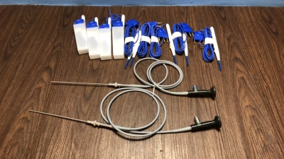 Job Lot Including 2 x Karl Storz 28164 SS Shut Scopes and 10 x Reliant Diathermy Cables
