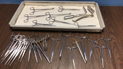 Job Lot of Gynaecology Surgical Instruments in Tray