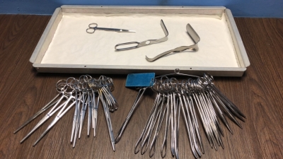 Job Lot of Gynaecology Surgical Instruments in Tray