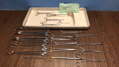 Job Lot of Gall Bladder Surgical Instruments in Tray