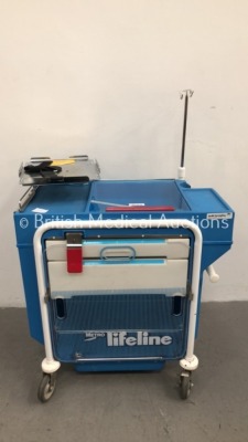 Metro Lifeline Mobile Crash Trolley with Drip Stand Attachment * SN N/A *