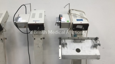 4 x Aesculap GA-140 Electrosurgical Unit on Stands with 4 x Aesculap GA-148 Footswitches - 2