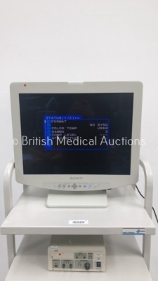 Smith & Nephew Dyonics Stack System with Sony LCD Monitor and JVC Camera Control Unit KY-F58 (Powers Up) * SN 2007354 * - 2