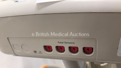 2 x Philips Avalon FM30 Fetal Monitors on Stands (1 x Powers Up,1 x Powers Up with Blank Screen and Broken Monitor, 1 x Missing Printer Panel-See Phot - 3