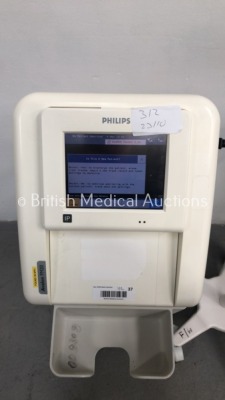 2 x Philips Avalon FM20 Fetal Monitors on Stands (1 x Powers Up,1 x Powers Up with Blank Screen 1 x Missing Printer Panel-See Photo) * SN DE53020690 / - 3