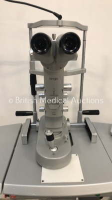 Ellex Medical Tango YAG Laser/Slit Lamp Ref LT5106-T Versions C04 D11 M12 P03 with 2 x 12.5x Eyepieces on Motorized Table (Powers Up with Key-Key Incl - 15