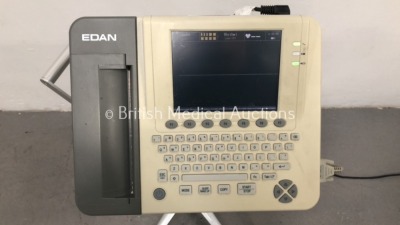 EDAN ECG Machine on Stand with 2 x 10-Lead ECG Leads (Powers Up) - 2