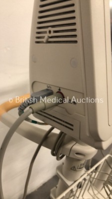 2 x Philips SureSigns VS3 Patient Monitors on Stands with SpO2 and NIBP Options,2 x SpO2 Finger Sensors and 2 x BP Hoses (Both Power Up) - 6