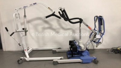 1 x Oxford MIDI 150 Hydraulic Patient Hoist (Hydraulics Tested Working) and 1 x Hoyer Arise Electric Patient Hoist with Controller and Charger