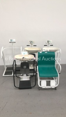4 x Marsden Seated/Baby Weighing Scales and 1 x Marsden Seated Mobile Weighing Scales * SN 21200560 / 0LC051329 / 21400985 *