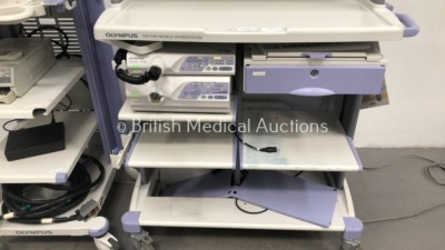 2 x Olympus Stack Trolley Including Olympus OEV261H LCD Monitor,Olympus Evis Lucera CV-260SL Digital Processor,Olympus MAJ-1154 Pigtail Connector,Olym - 3