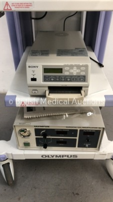 Olympus Stack Trolley Including Olympus OEV191 Monitor,Stryker Endoscopy Digital Camera 988i3 Chip Camera Control Unit,Stryker 988i Camera Head,Olympu - 4