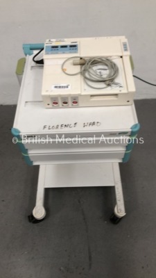 Philips Series 50 IP-2 Fetal Monitor on Philips Cart CL with 1 x Finger Trigger (Powers Up) * SN 4219G05951 *
