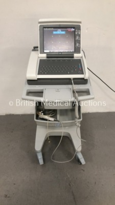 GE MAC 5500 HD ECG Machine on Stand with 1 x CAM 14 10-Lead ECG Lead (Powers Up) * SN SGM12313267PA *
