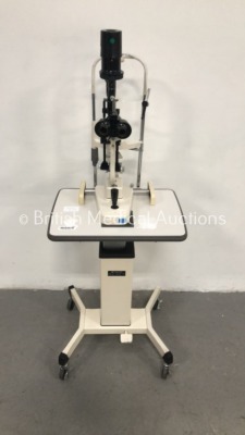 Topcon SL-3C Slit Lamp on Topcon Hydraulic Table (Unable to Test Due To No Power Supply) * SN 636985 *