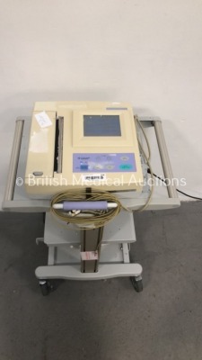Fukuda Denshi FX-7402 CardiMax ECG Machine on Stand with 1 x 10-Lead ECG Lead (Powers Up) * SN 03090203 *