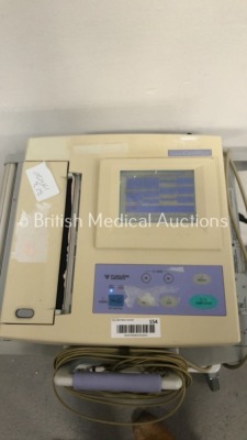 Fukuda Denshi FX-7402 CardiMax ECG Machine on Stand with 1 x 10-Lead ECG Lead (Powers Up) * SN 03090203 * - 2