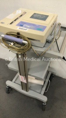 Fukuda Denshi FX-7402 CardiMax ECG Machine on Stand with 1 x 10-Lead ECG Lead (Powers Up) * SN 03090203 * - 4