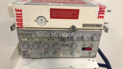 Siemens Servo Ventilator 900C on Stand (Unable to Test Due to Faulty Power Button) - 2