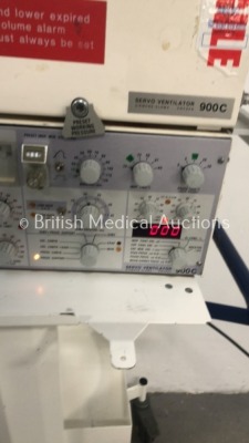 Siemens Servo Ventilator 900C on Stand (Unable to Test Due to Faulty Power Button) - 5