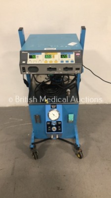 Valleylab Force FX-8C Electrosurgical / Diathermy Unit on Suction Trolley with 1 x Bipolar Dome Footswitch (Powers Up) * SN F7J57379A * * Mfd 2007 *
