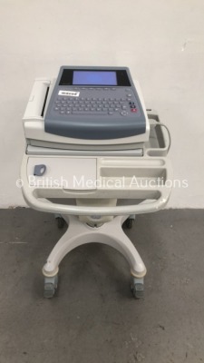 GE MAC 1600 ECG Machine Software Version on Stand with 10 Lead ECG Leads (Powers Up) *S/N SDE09370013NA*