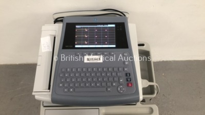 GE MAC 1600 ECG Machine Software Version 1.0.4 on Stand with 10 Lead ECG Leads (Powers Up) *S/N SDE08400096NA* - 4
