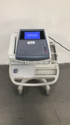 GE MAC 1600 ECG Machine Software Version 1.0.4 on Stand with 10 Lead ECG Leads (Powers Up) *S/N SDE08420102NA* - 2