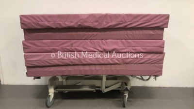 1 x Huntleigh Lifeguard Patient Trolley with 5 x Mattress