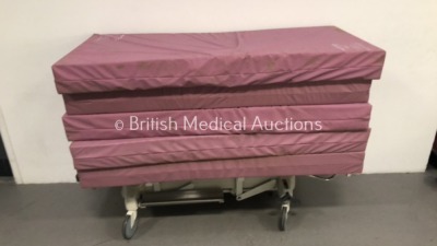 1 x Huntleigh Lifeguard Patient Trolley with 5 x Mattress - 2