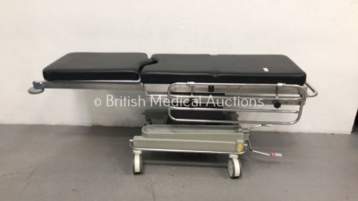 Portsmouth Surgical Equipment QA2 Hydraulic Patient Trolley with Cushions (Hydraulics Tested Working)