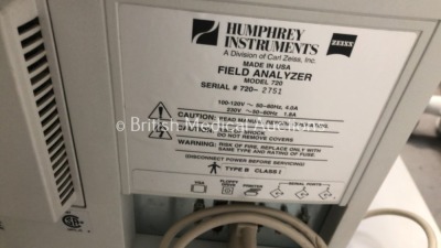 Zeiss Humphrey 720 Field Analyzer Rev 14.2.1 with Finger Trigger on Motorized Table (Powers Up) *S/N 720-2751* - 5