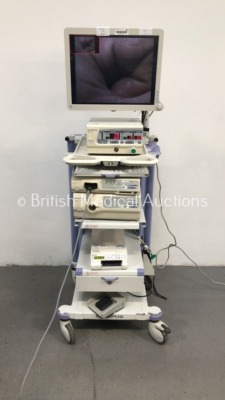 Olympus Stack Trolley with Advan Monitor, Olympus OES UHI-3 Insufflator, Olympus Visera Pro OTV-S7 Camera Control Unit, Olympus OTV-S7 Pro-HD-12E Came