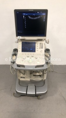 Toshiba Aplio 500 Flat Screen Ultrasound Scanner Model TUS-A500 Software Version V3.00*R002 with 3 x Transducers/Probes (1 x PVT-375BT * Mfd 2013 *,1