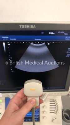 Toshiba Aplio 500 Flat Screen Ultrasound Scanner Model TUS-A500 Software Version V3.00*R002 with 3 x Transducers/Probes (1 x PVT-375BT * Mfd 2013 *,1 - 11