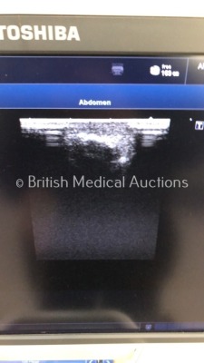 Toshiba Aplio 500 Flat Screen Ultrasound Scanner Model TUS-A500 Software Version V3.00*R002 with 3 x Transducers/Probes (1 x PVT-375BT * Mfd 2013 *,1 - 16