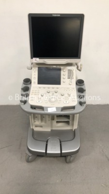 Toshiba Aplio 500 Flat Screen Ultrasound Scanner Model TUS-A500 (Hard Drive Removed) * SN T1D1232558 * * Mfd 2012 * * Asset No FS0106917 *
