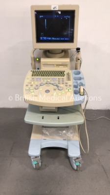 Hitachi EUB-5500 Ultrasound Scanner with 1 x Transducer/Probe (EUP-0514) and Sony Video Graphic Printer UP-895MD (Powers Up) * SN SE10391605 *