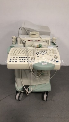 Esaote Technos MPX Ultrasound Scanner with 4 x Transducers/Probes (1 x CA421 5-2, 1 x LA522E,1 x LA523 10-5 and 1 x LA424 14-8) and Sony Video Graphic