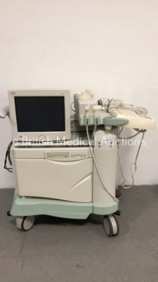 Esaote Technos MPX Ultrasound Scanner with 4 x Transducers/Probes (1 x CA421 5-2, 1 x LA522E,1 x LA523 10-5 and 1 x LA424 14-8) and Sony Video Graphic